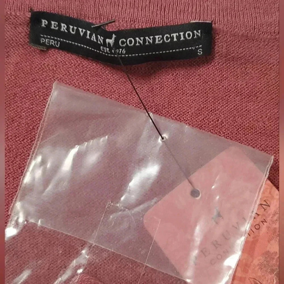 Peruvian connection  Alcapa Fine wool Blend szSmall BoatNeck Pullover…nwt - Picture 6 of 9
